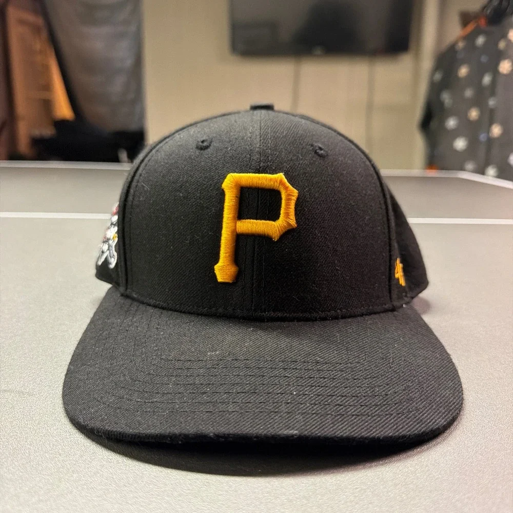 47 Brand Pittsburgh Pirates Snapback Hat Black SideLogo MLB Youth Adjustable Cap
